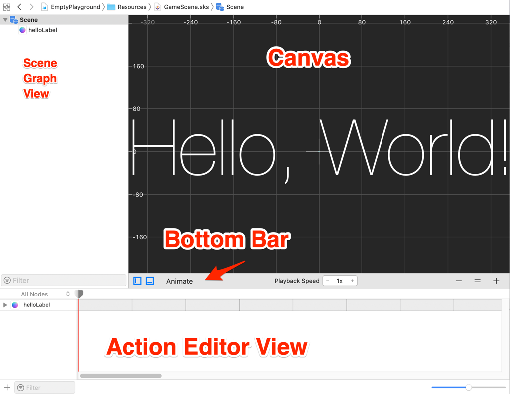 scene editor view
